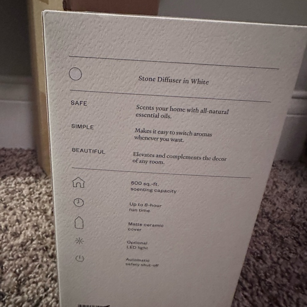 Vitruvi Stone Essential Oil Diffuser- NIB - Picture 4 of 5